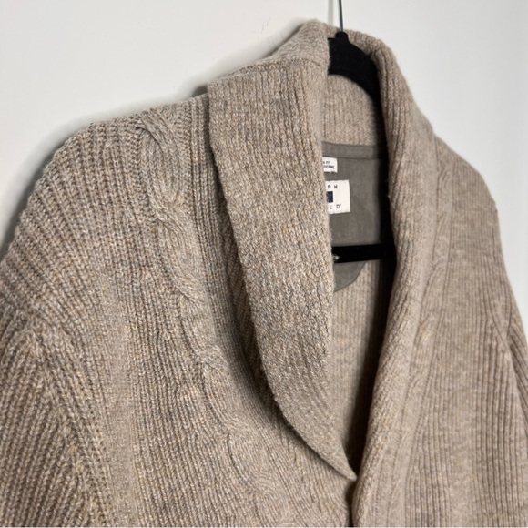 Joseph Abboud wool blend Beige Cardigan Sweater men’s size large - Picture 6 of 11
